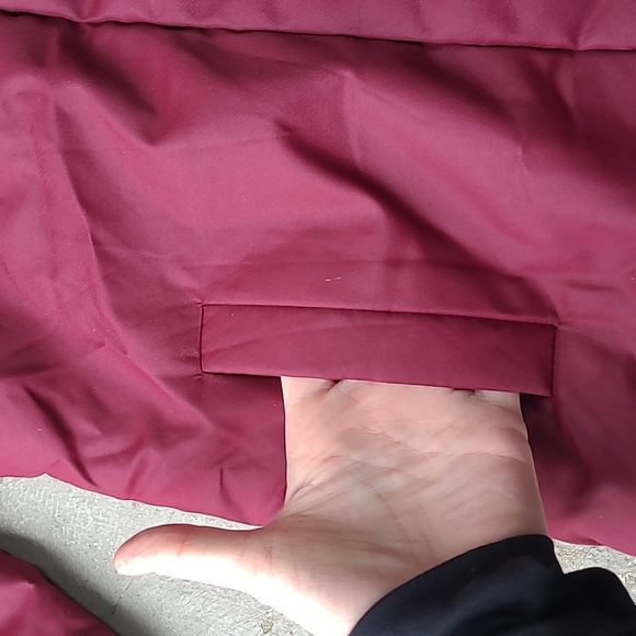 New! Cat & Jack Girls' Lightweight Parka Jacket Burgundy Red Medium - Picture 5 of 9